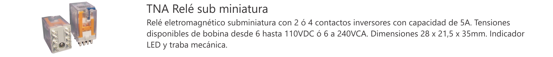 Relé subminiatura