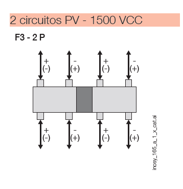 Desconectador INOSYS 1500VDC 4 polos (2X2P) 630A 1500VDC Max