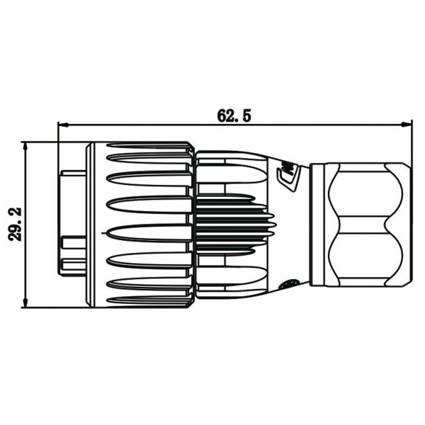 Conector Serie DH-20 Macho 4 Pines Plug Soldar CNLINKO