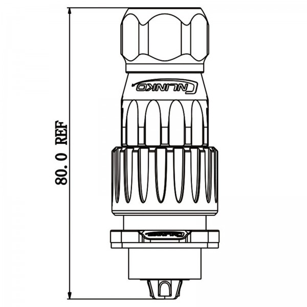 Conector Serie DH-20 Macho 4 Pines Plug Soldar CNLINKO