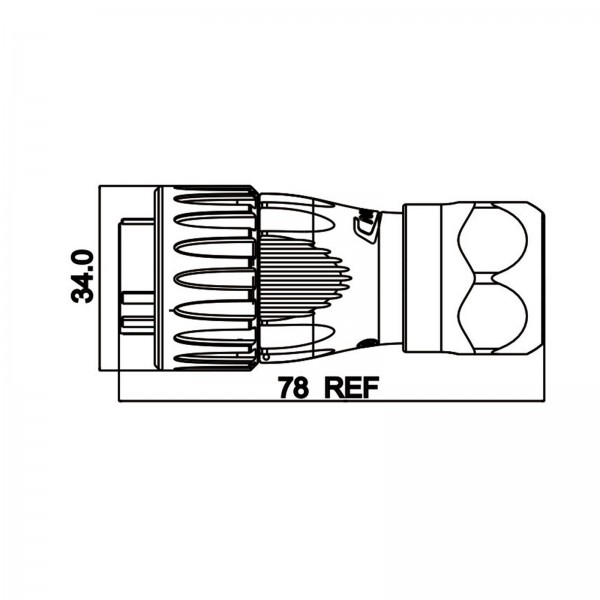 Conector Serie DH-24 Macho 3 Pines Plug Soldar CNLINKO