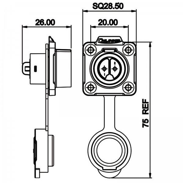 Conector Serie LP-16 Hembra 2 Pines Socket Soldar CNLINKO