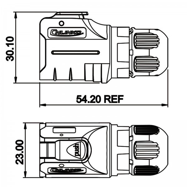 Conector Serie LP-16 Macho 4 Pines Plug Soldar CNLINKO