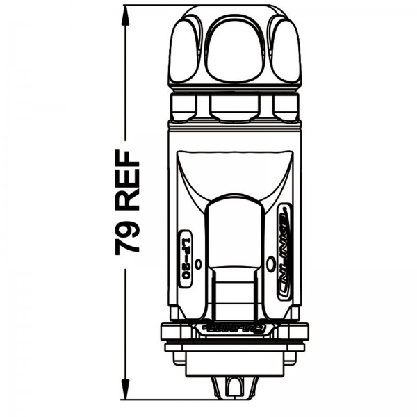 Conector Serie LP-20 Macho 4 Pines Plug Soldar CNLINKO