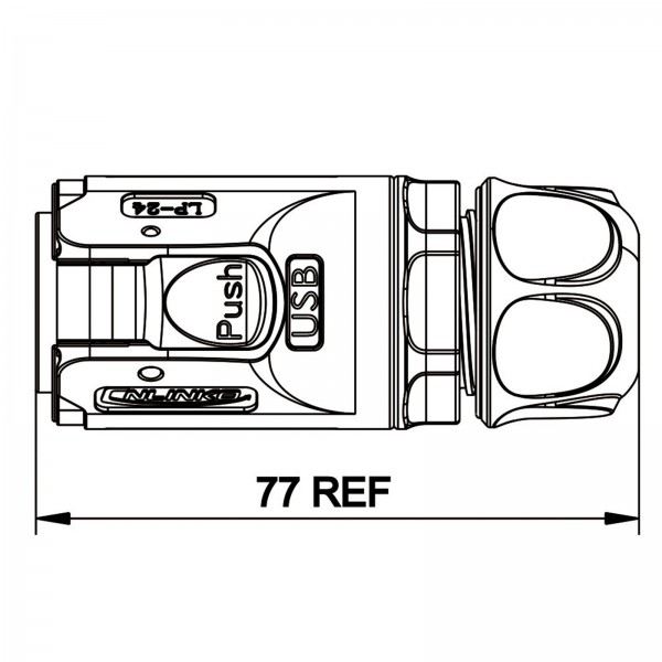 Conector Serie LP-24 USB Plug Soldar CNLINKO