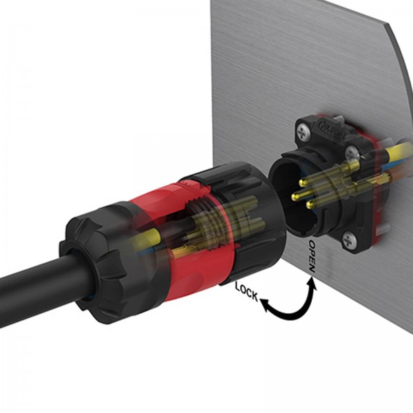 Conector Serie YM-20 Hembra 2 Pines Socket Soldar CNLINKO
