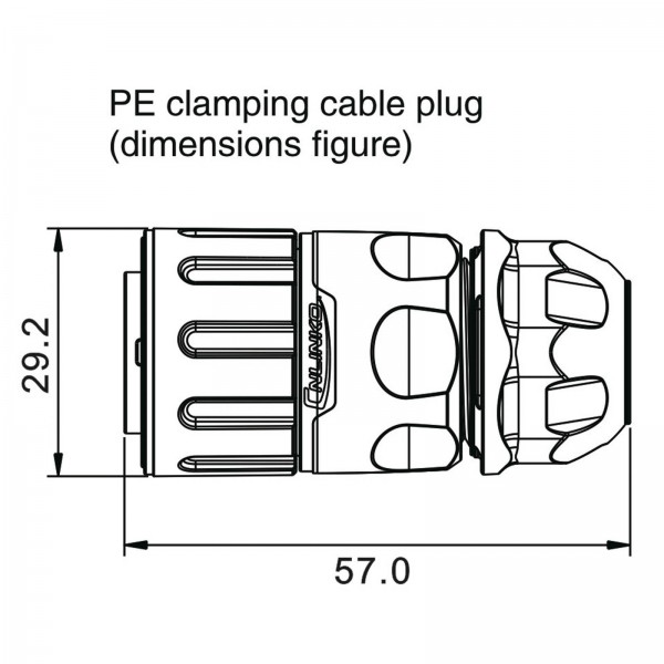 Conector Serie YM-20 Macho 4 Pines Plug Soldar CNLINKO