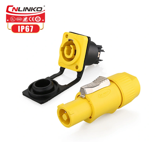 Conector Serie YF-24 Macho 3 Pines Plug con tornillos CNLINKO