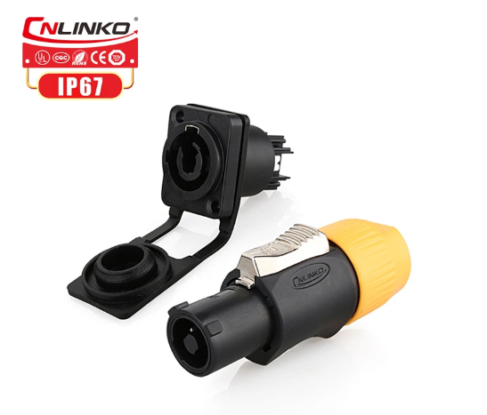 Conector Serie YF-24 Macho 3 Pines Plug con tornillos CNLINKO