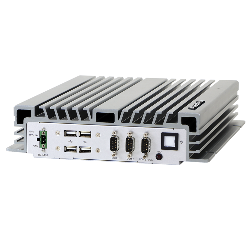 Intel 8th Gen Core i LGA1151 CPU, H310, 2 DDR4 memory, 4 USB3.1, 4 USB2.0, 2 RS-232/422/485, 2x GbE, 1 VGA, 2 DP, Line out, Mic In, DC 12/19~28V, Phoenix Connector   