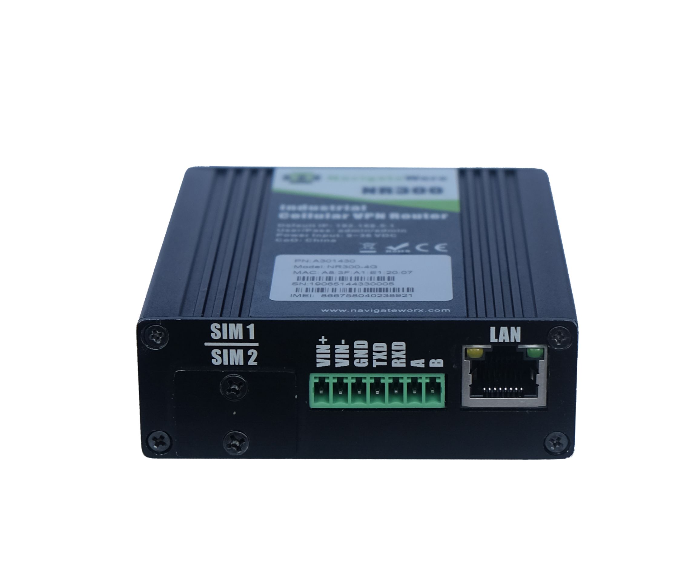 Navigateworx A301430 NR300 LTE celular router con accesorios
