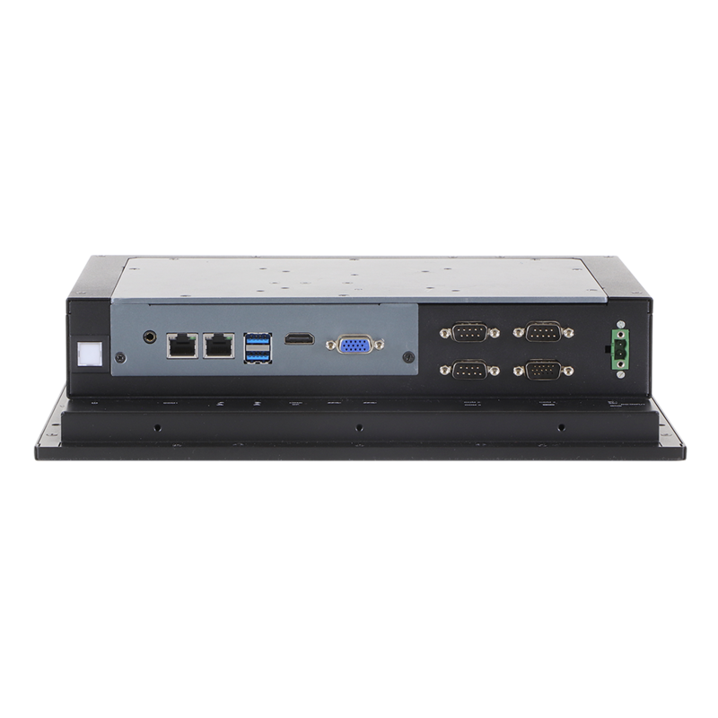 12" 4:3 (1024 x 768), 450nits, Fanless Panel PC with Intel Celeron J1900 CPU, 5-wire Resistive Touch, 2 USB 3.0, 2 USB 2.0, 3 RS-232, 1 RS-232/422/485, 8-bit DIO, Line out, 2 GbE, 1 VGA, 1 HDMI, DC 9-36 V, Phoenix Connector