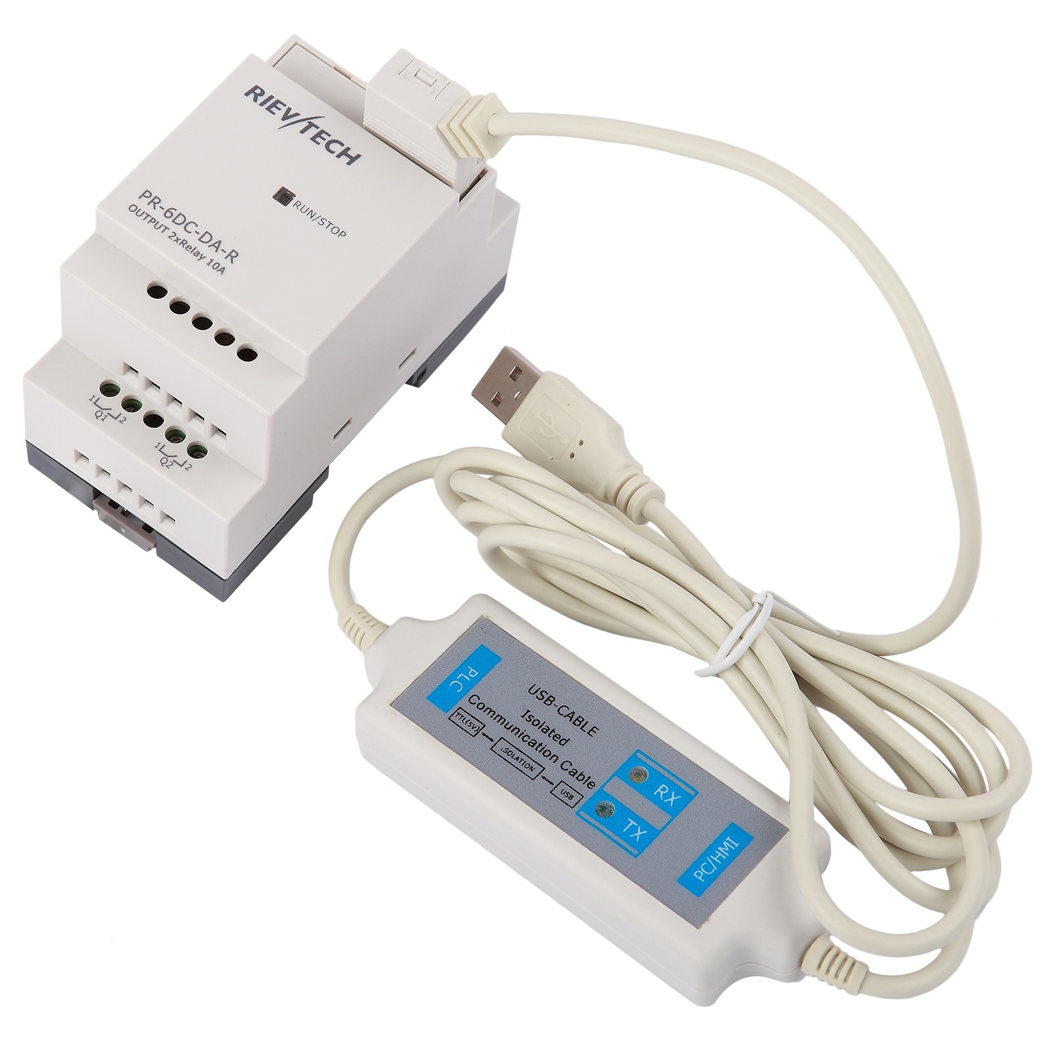 Relé programable por software 4 entradas digital/analógica, 2 salidas DC12V-DC24V Rievtech