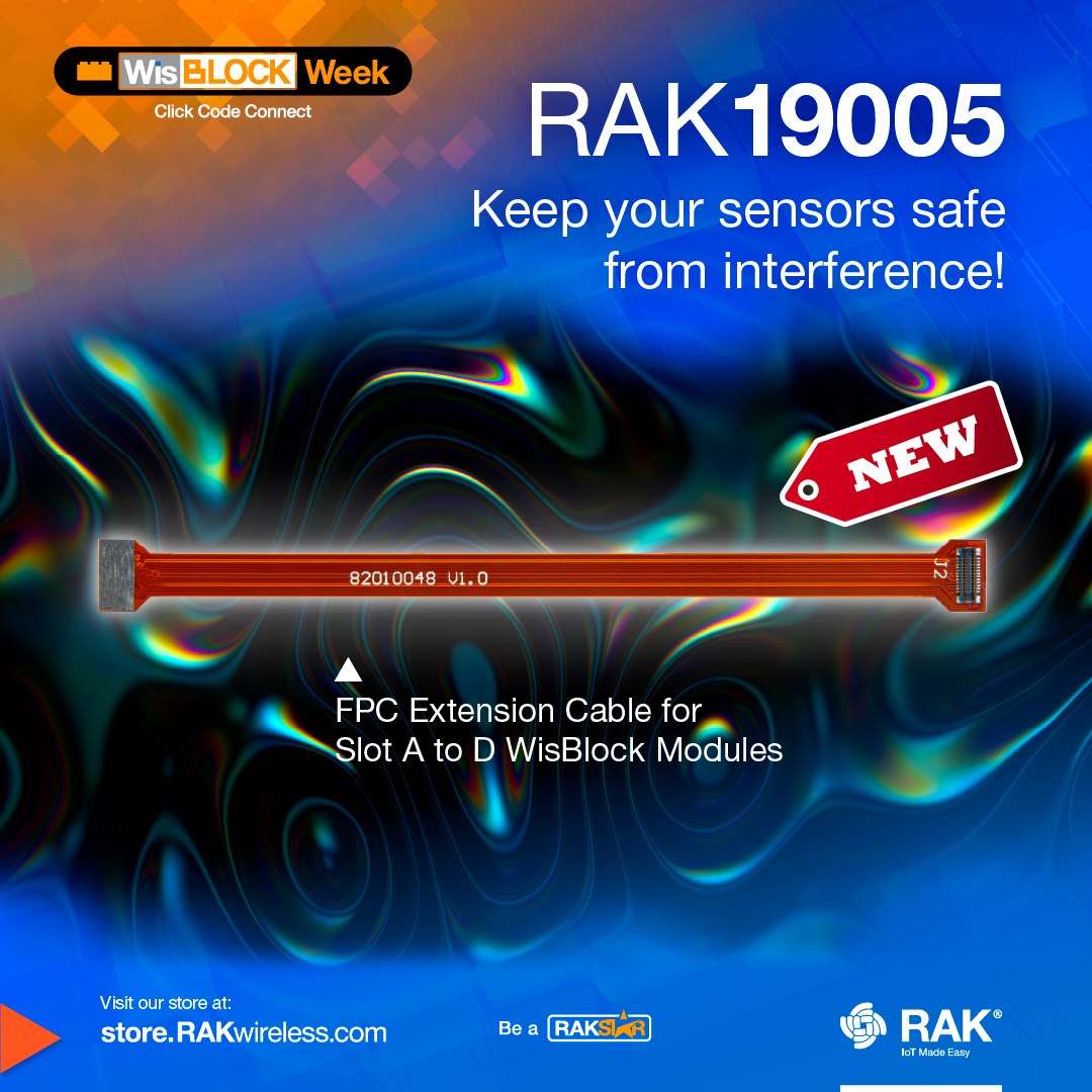 FPC extension cable for Slot A to D WisBlock modules RAK19005