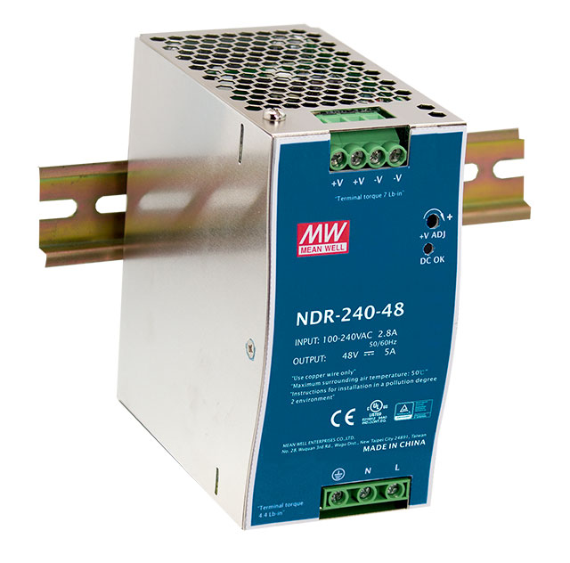 Fuente de Poder Mean Well NDR-240-48 Riel DIN 48VDC 240W 5A