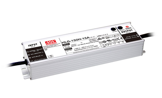 Driver LED Mean Well HLG-150H-20A 20VDC 150W 7.5A Io/Vo Ajuste manual