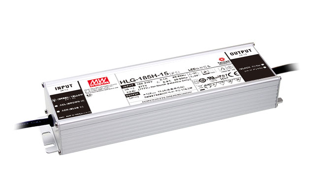 Driver LED Mean Well HLG-185H-C1400B 71-143VDC 200.2W 1400mA Dimmer 3 en 1