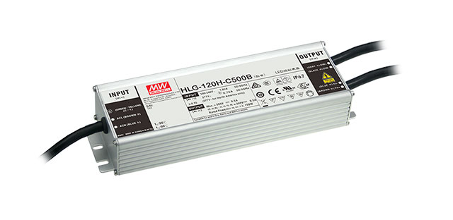 Driver LED Mean Well HLG-120H-20B 20VDC 120W 6A Dimmer 3 en 1
