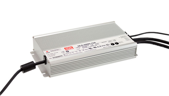 Driver LED Mean Well HLG-600H-24B 24VDC 600W 25A Dimmer 3 en 1