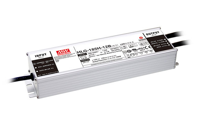 Driver LED Mean Well HLG-185H-24B 24VDC 187.2W 7.8A Dimmer 3 en 1