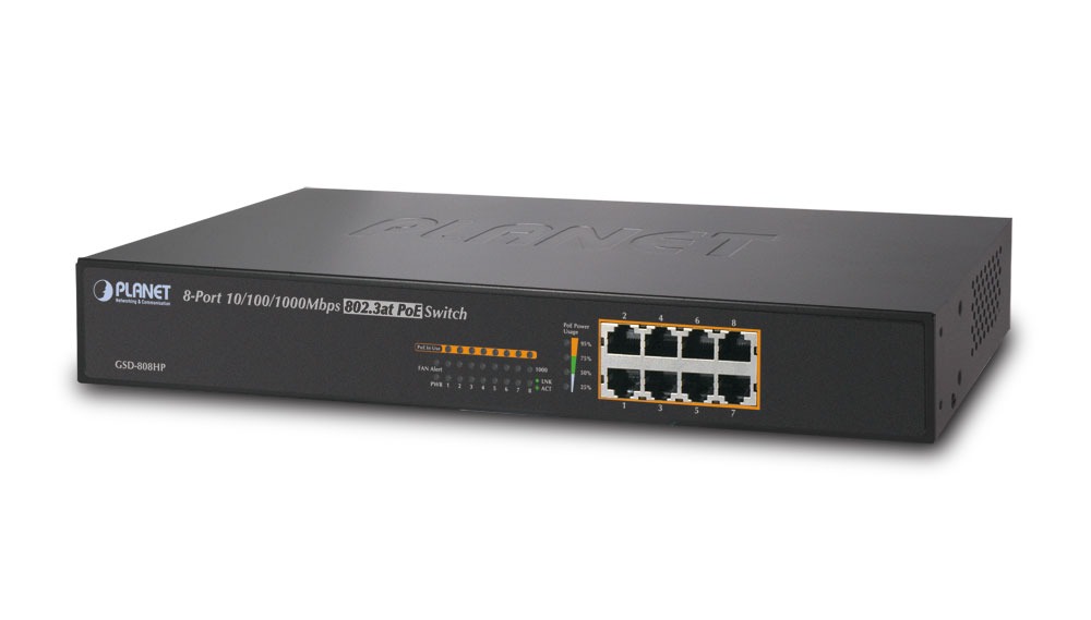 Switch 8-Port 10/100/1000bps 802.3at PoE Desktop liquidado