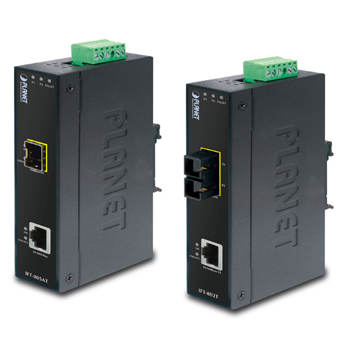 Conversor de Medios Industrial 10/100Base-TX a 100Base-FX - 2 Km.