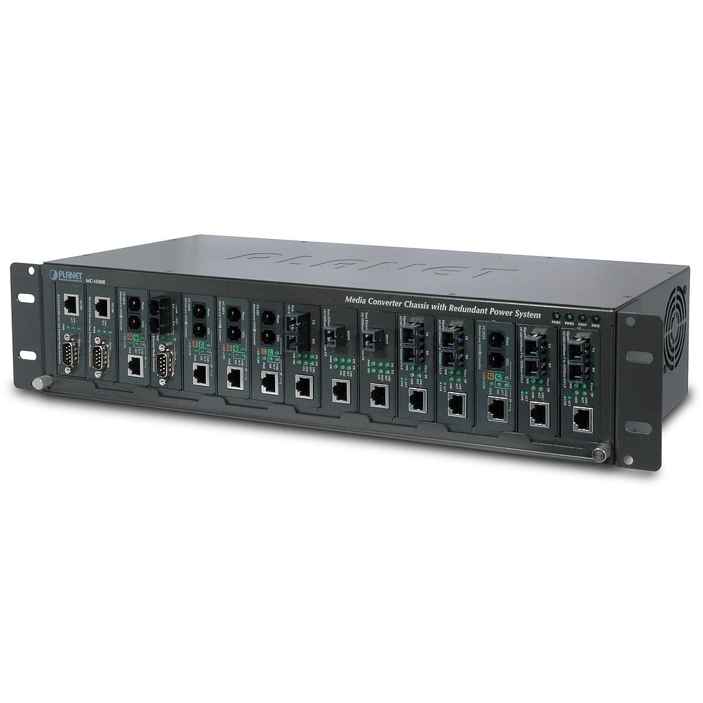 15-Slot Media Converter Chassis (AC Power)