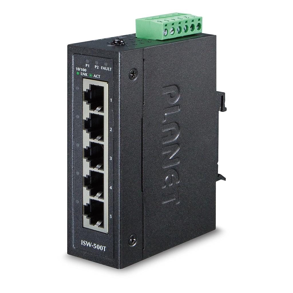 Switch Ethernet compacto industrial de 5 puertos 10/100TX