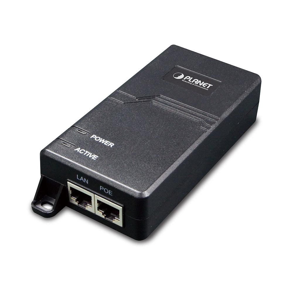 Single-Port 10 100 1000Mbps Ultra PoE Injector 60 Watts. internal PWR
