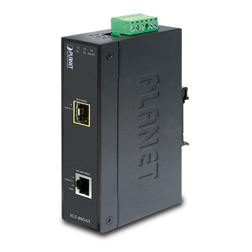 Conversor de Medios Industrial 10/100/1000BASE-T a 100/1000BASE-X SFP