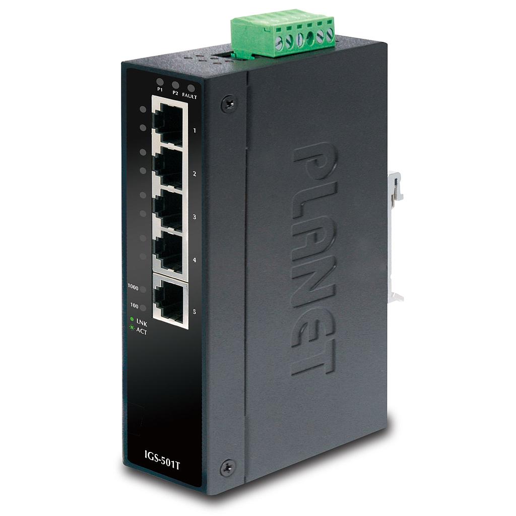 Switch Industrial Gigabit 5 Puertos 10/100/1000BaseT