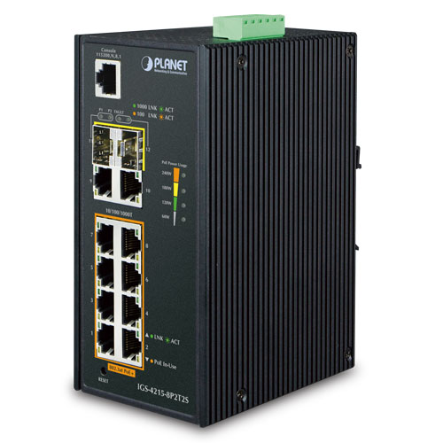 Industrial 8-Port 10/100/1000T 