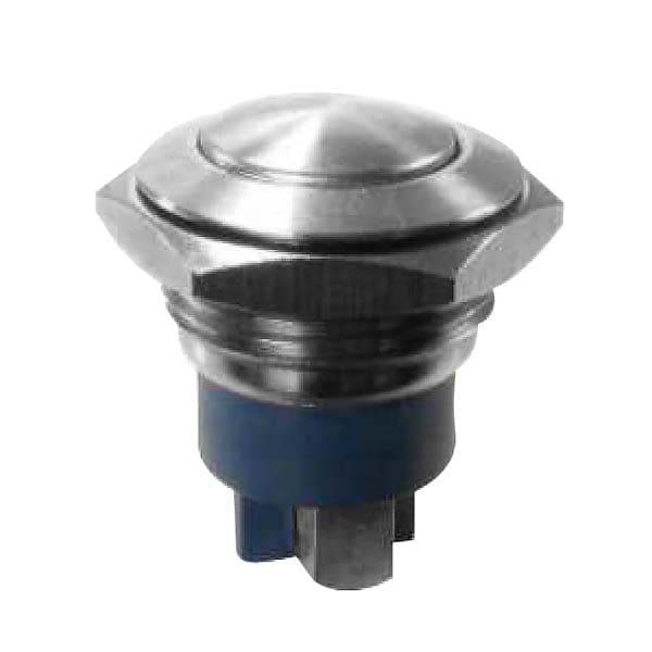 Botónera antivandalismo 16mm acero inoxidable 1NA momentáneo redondeado