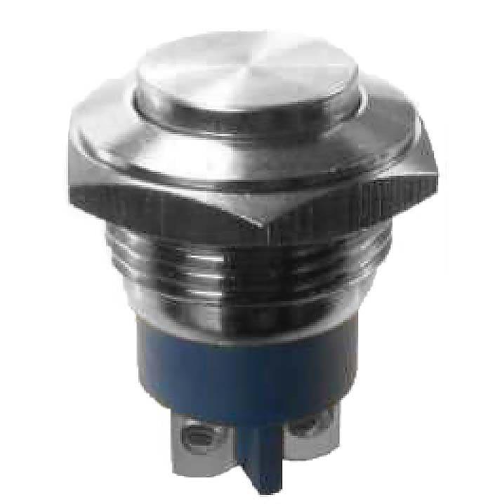 Botónera antivandalismo 16mm acero inoxidable 1NA momentáneo salteado