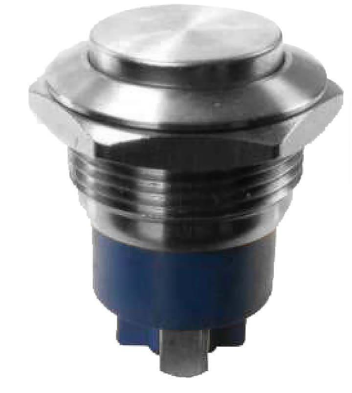 Botónera antivandalismo 19mm acero inoxidable 1NA momentáneo salteado