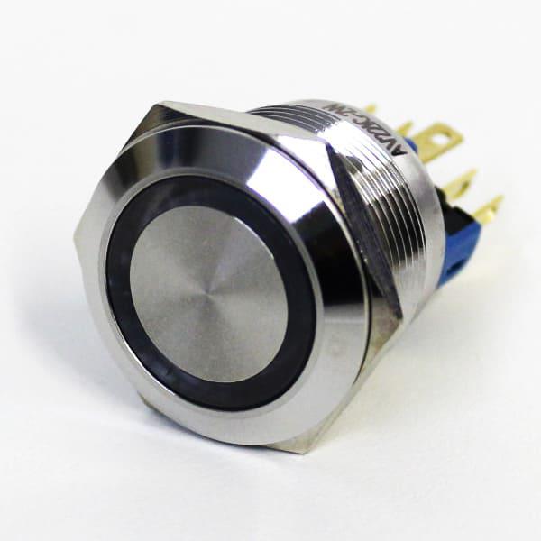 Botónera antivandalismo iluminado blanco 22mm 110/220VCA/CC