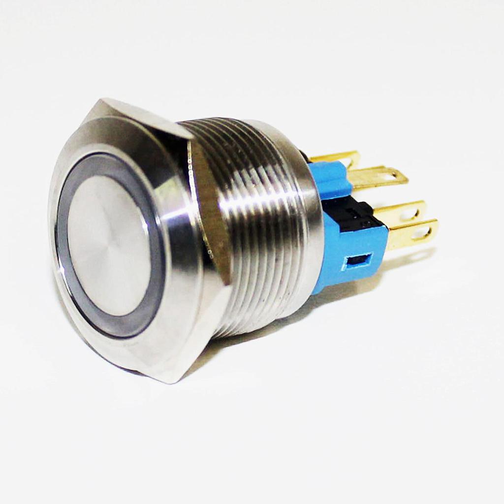 Botónera antivandalismo iluminado naranja 22mm 24VCA/CC