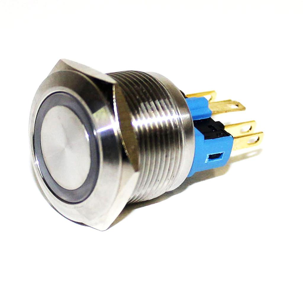 Botónera antivandalismo iluminado rojo 22mm 24VCA/CC