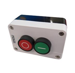 Caja plástica Gris con Botón Pulsador rojo 1NC
