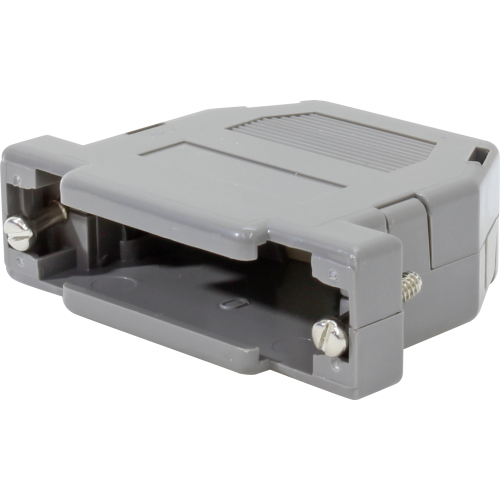 Tapa plástica Conector DB25 gris 25 vías, snap, con Kit retención Macho corto