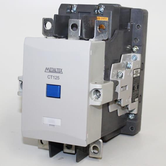 Contactor Tripolar 125A/AC3 Bobina 220VCA Auxiliar 2NA+2NC