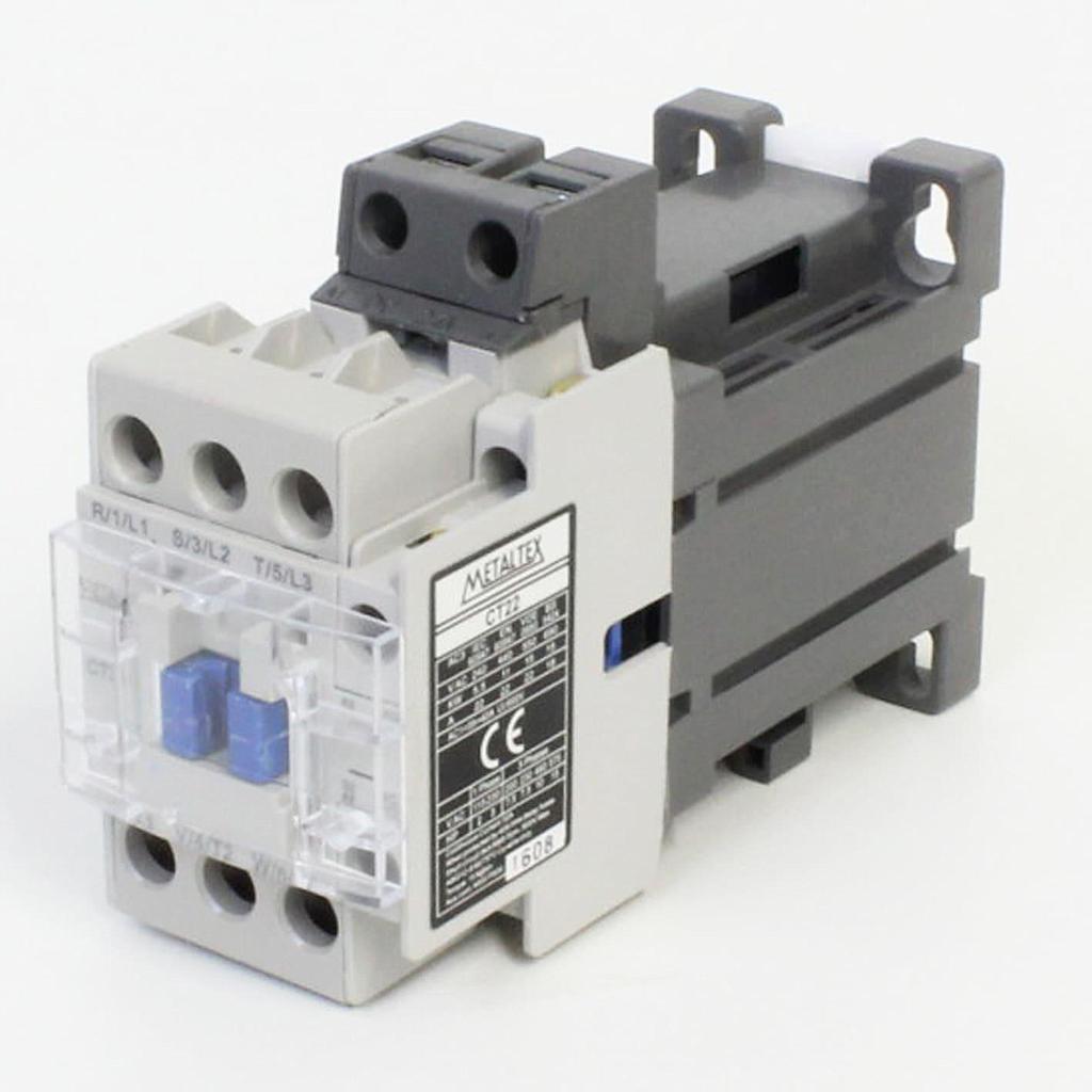 Contactor Tripolar 22A/AC3 Bobina 24VCC Auxiliar 1NA+1NC