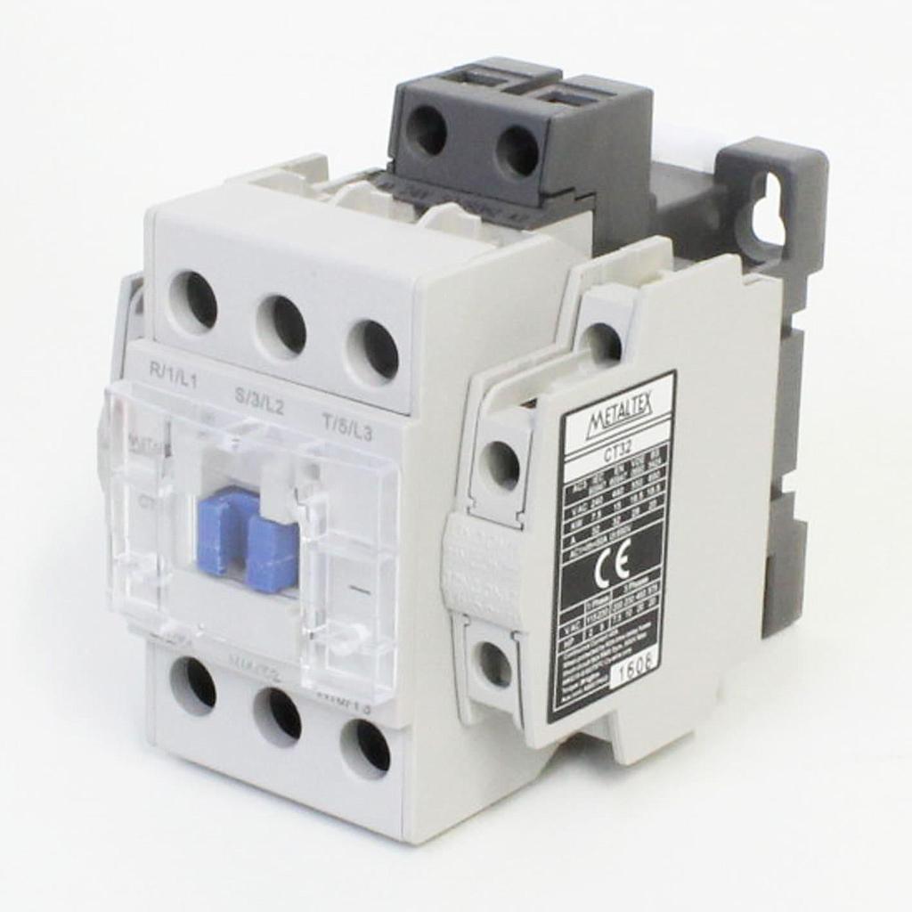 Contactor Tripolar 32A/AC3 Bobina 380VCA Auxiliar 2NA+2NC