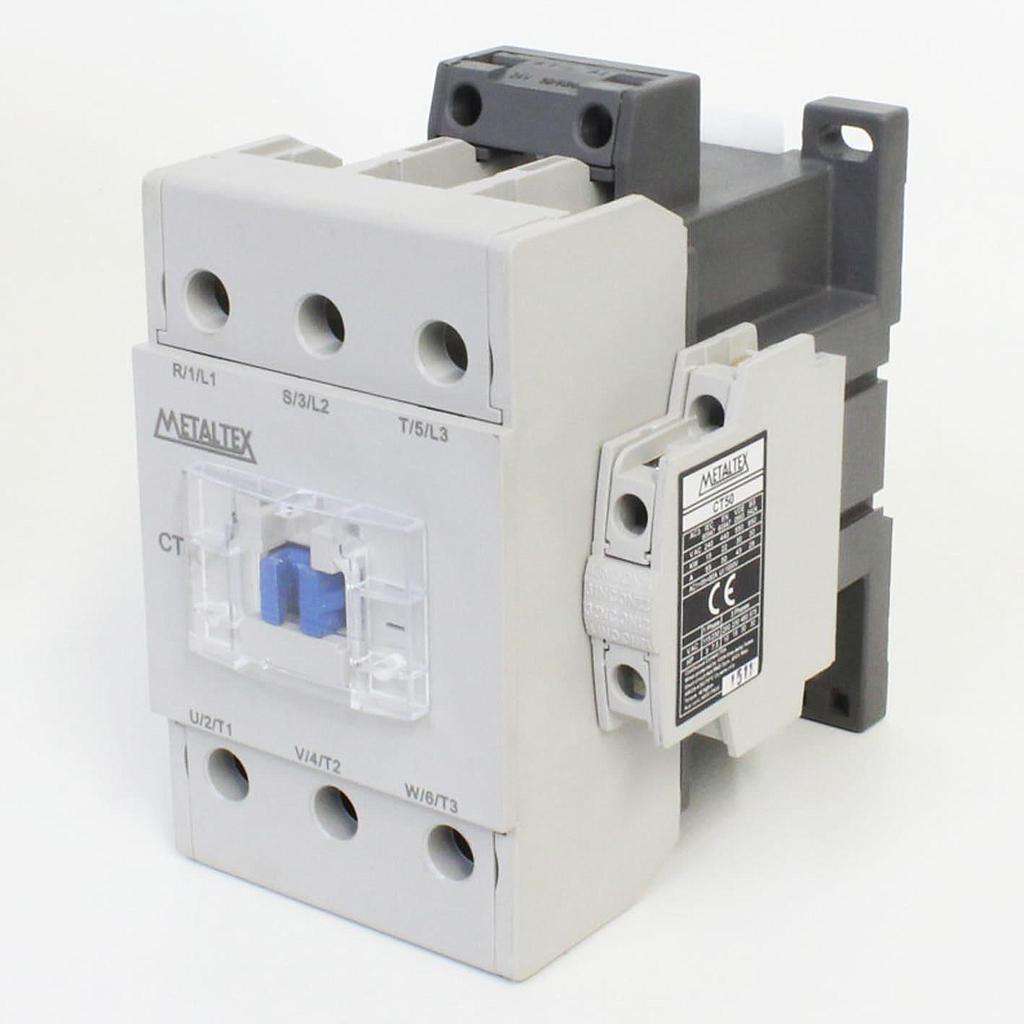 Contactor Tripolar 55A/AC3 Bobina 24VCA Auxiliar 2NA+2NC