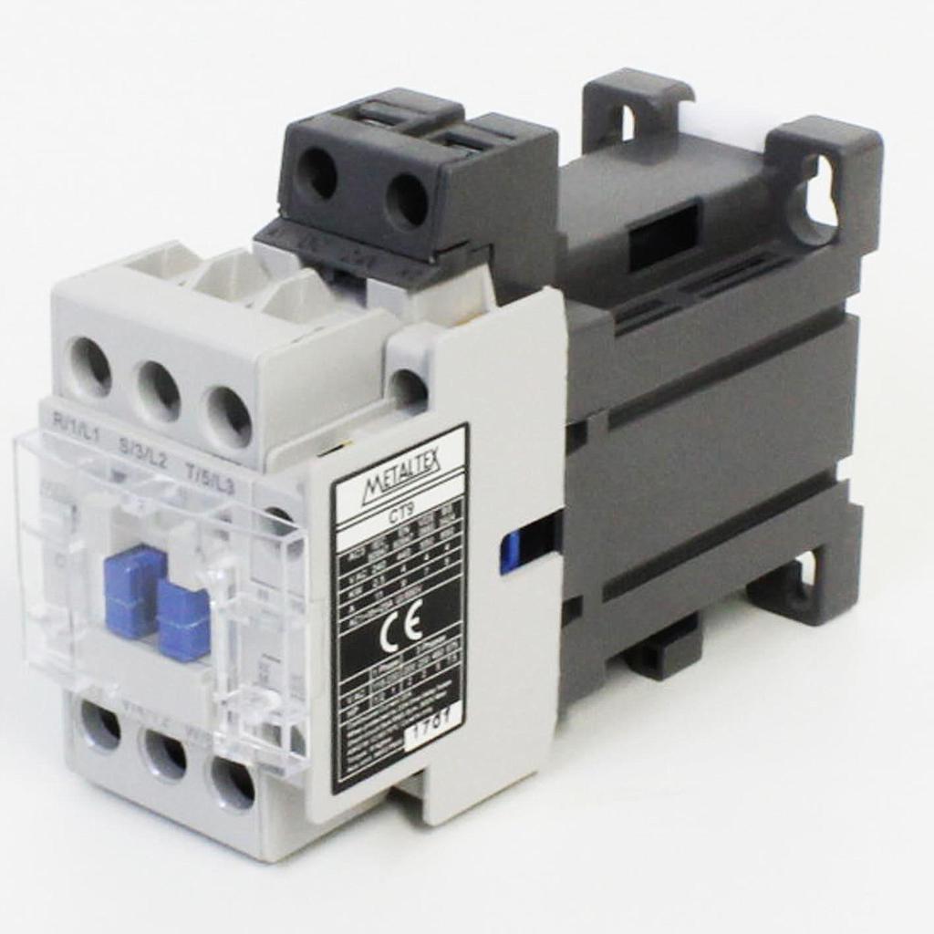 Contactor Tripolar 9A/AC3 Bobina 24VCC Auxiliar 1NA+1NC