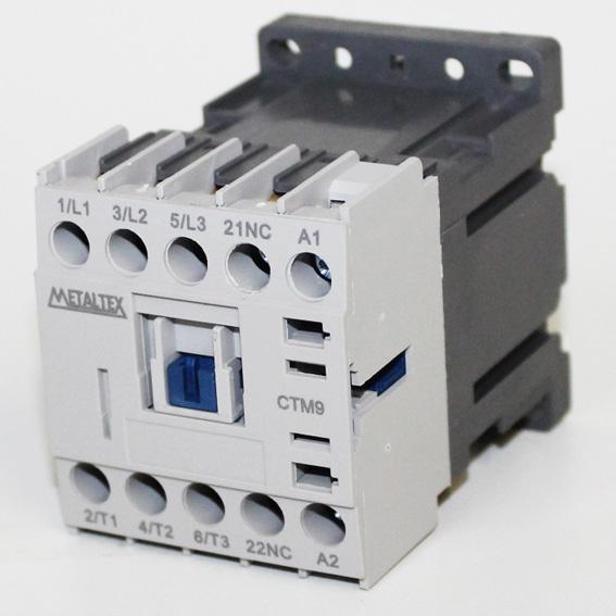 Mini Contactor 9A/AC3 Bobina 24VCC Auxiliar 1NC