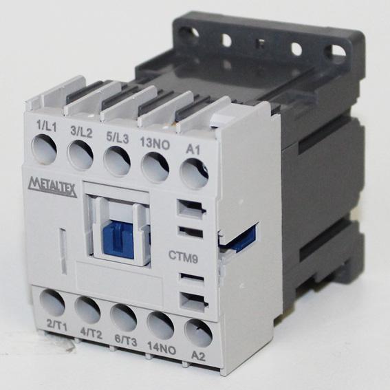 Mini Contactor 9A/AC3 Bobina 24VCC Auxiliar 1NA