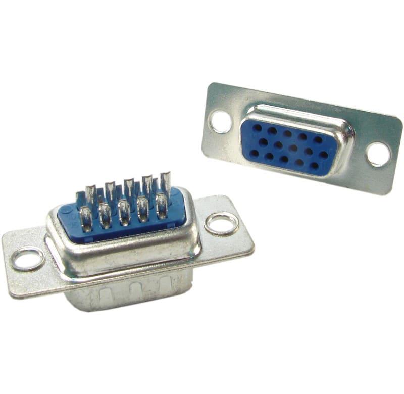 Conector DB alta densidad, 15vías, Macho, Soldar hilo