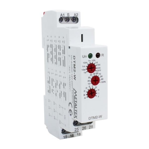 Relé Temporizador Multifunción 0,1Seg-240H 12-240VCA/CC 2 inversores