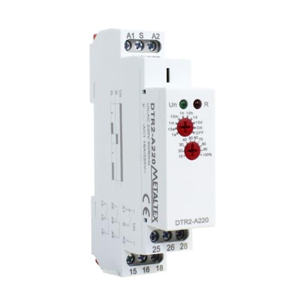 Relé Temporizador Retardo energía 0,1Seg-240H 220VCA 2 inversores